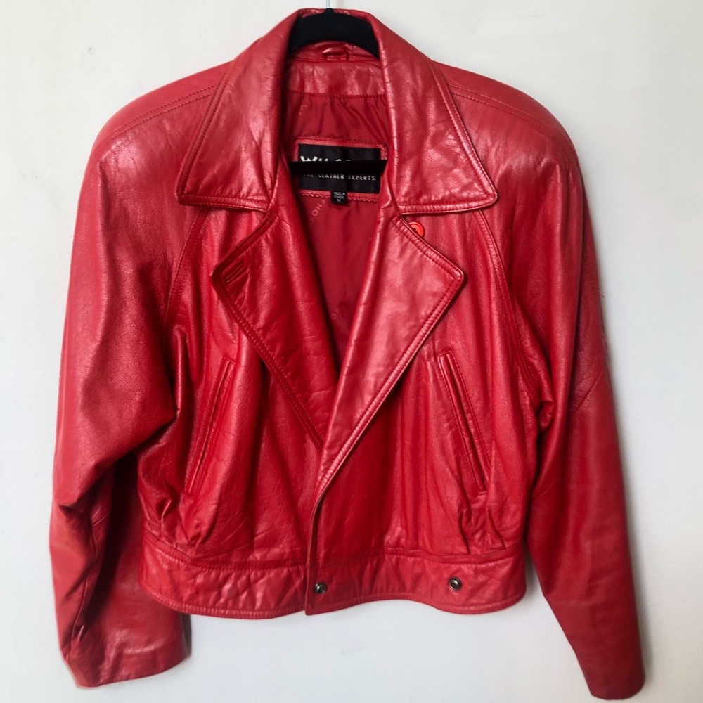 Vintage Red Leather Jacket